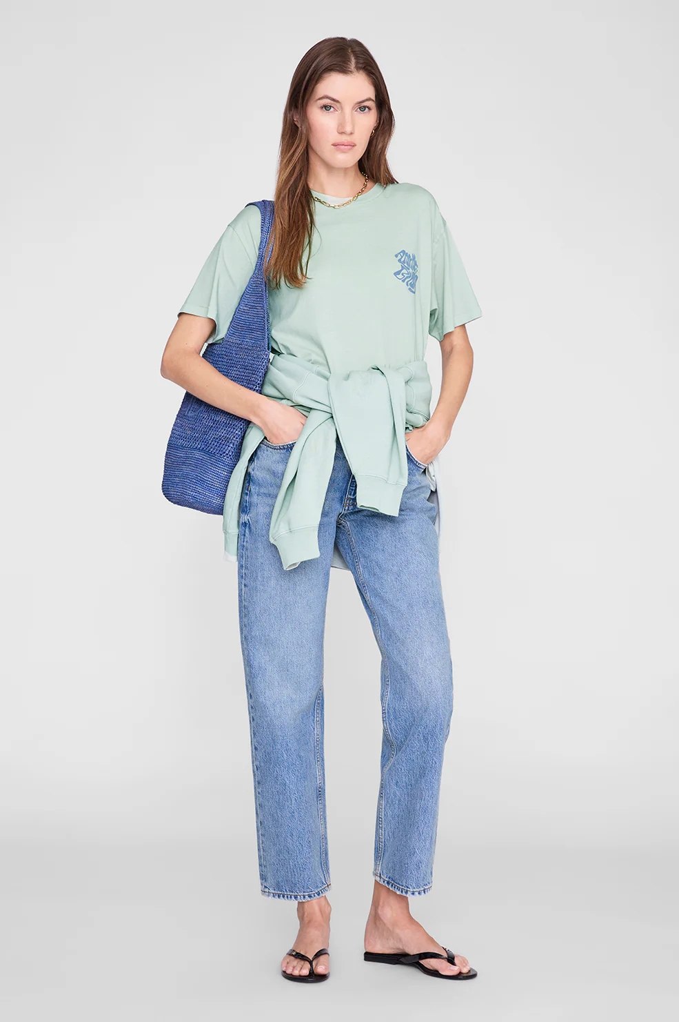 Cade Tee Wave - Washed Seafoam