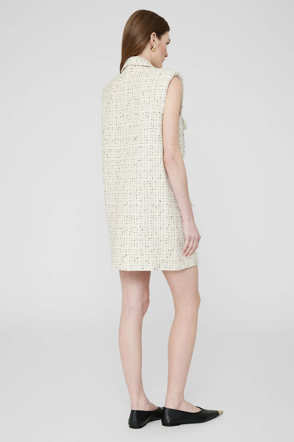 Alden Dress - Cream And Black Tweed