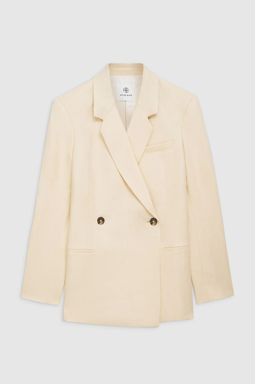 Kaia Blazer - Light Yellow Linen