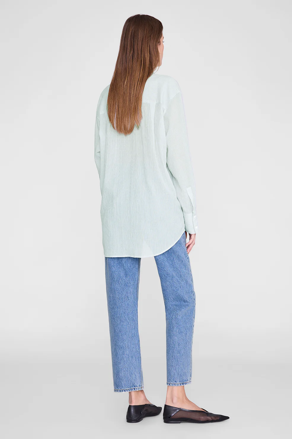 457-plaza-shirt-green-and-white-mini-stripe-2.webp Plaza Shirt - Green And White Mini Stripe