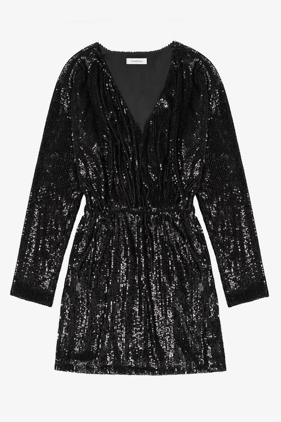 Elena Dress - Black Sequin