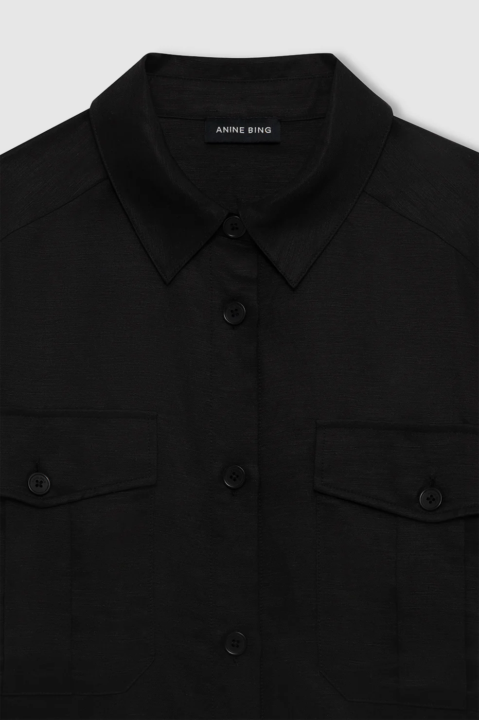 467-edith-shirt-black-linen-blend-4.webp Edith Shirt - Black Linen Blend