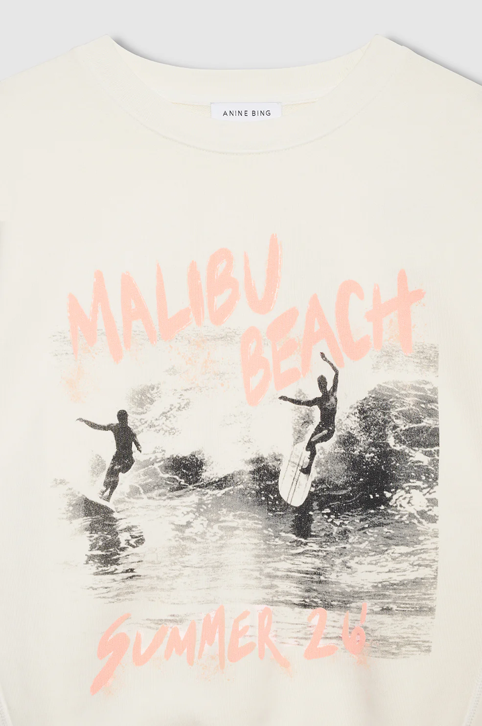 Harry Shrunken Sweatshirt Surfer - Washed Buttercream