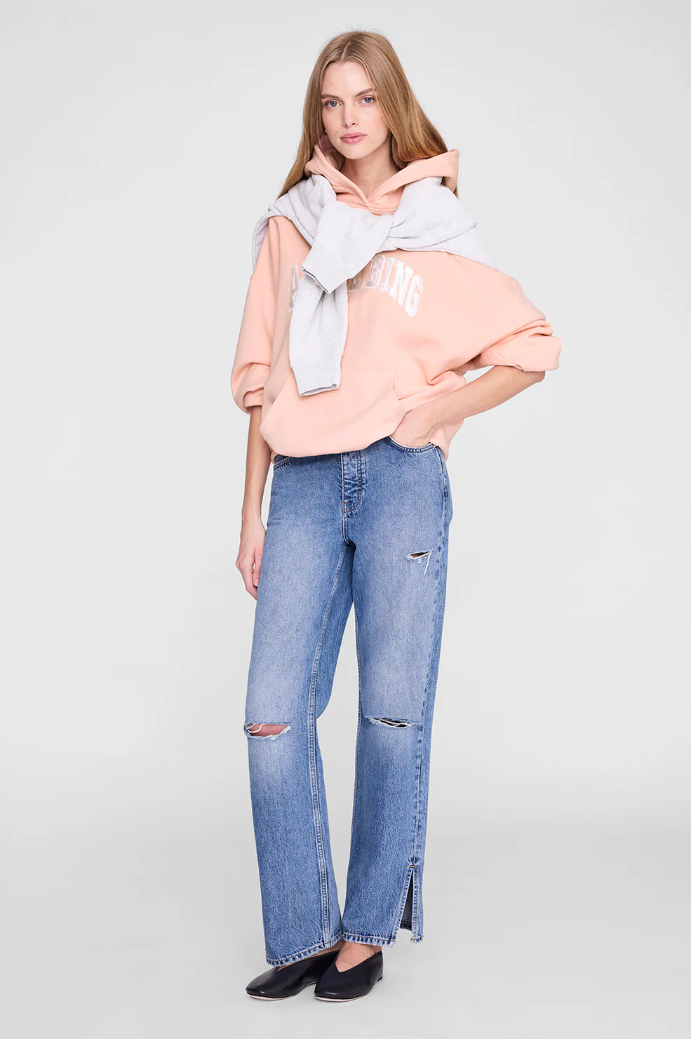 Harvey Sweatshirt Anine Bing - Coral Pink