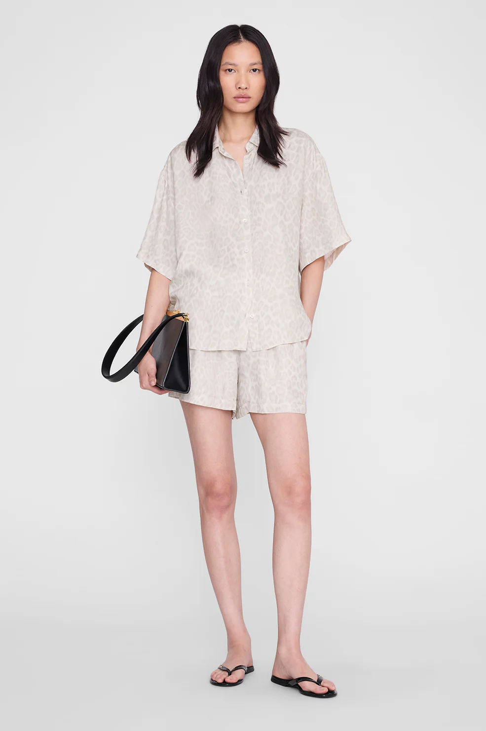 Kam Short - Washed White Leopard