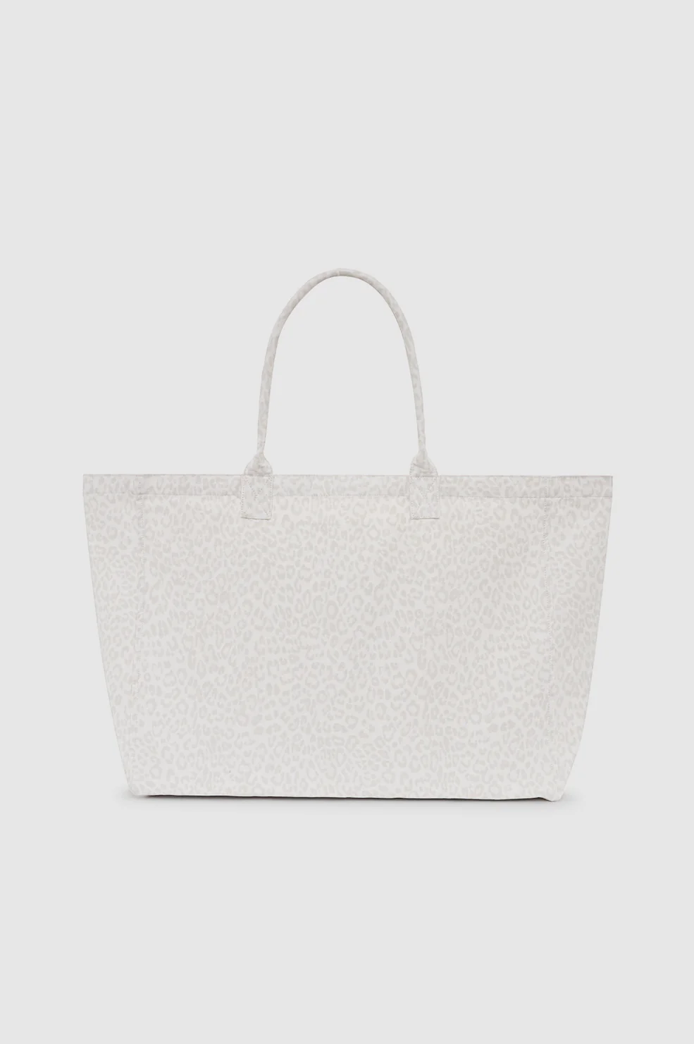 Leo Canvas Tote - Washed White Leopard