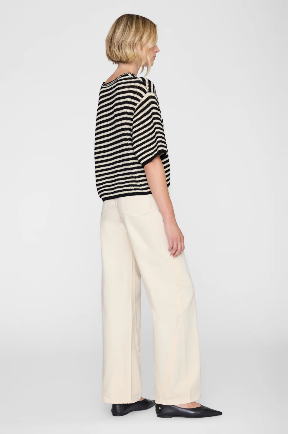 Theo Sweater - Black And Ivory Stripe