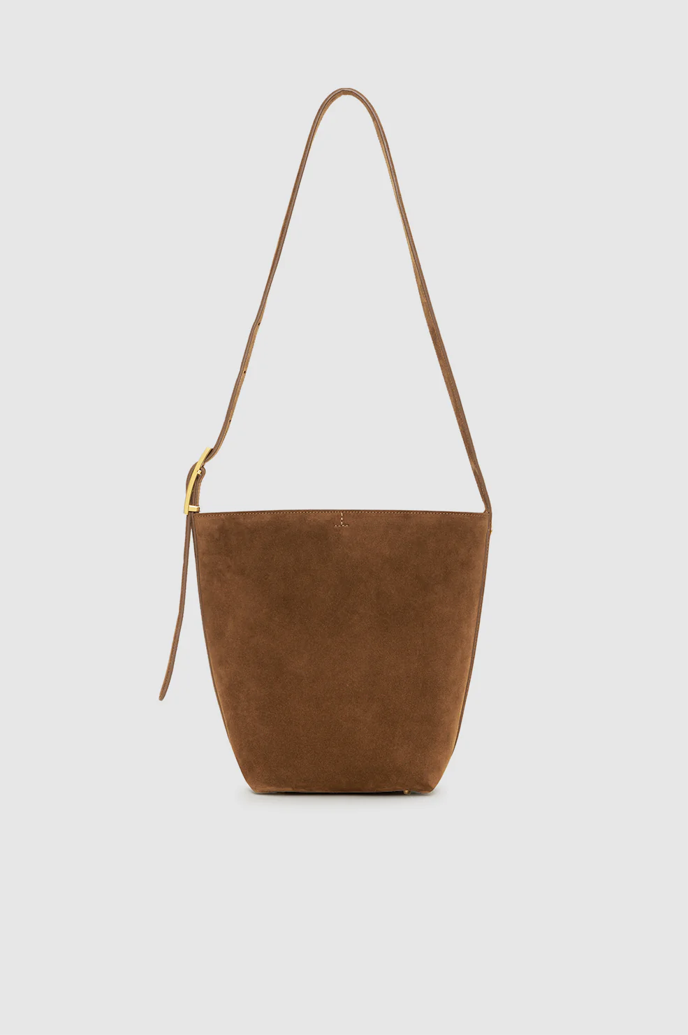 Elly Medium Bucket Bag Suede - Tobacco