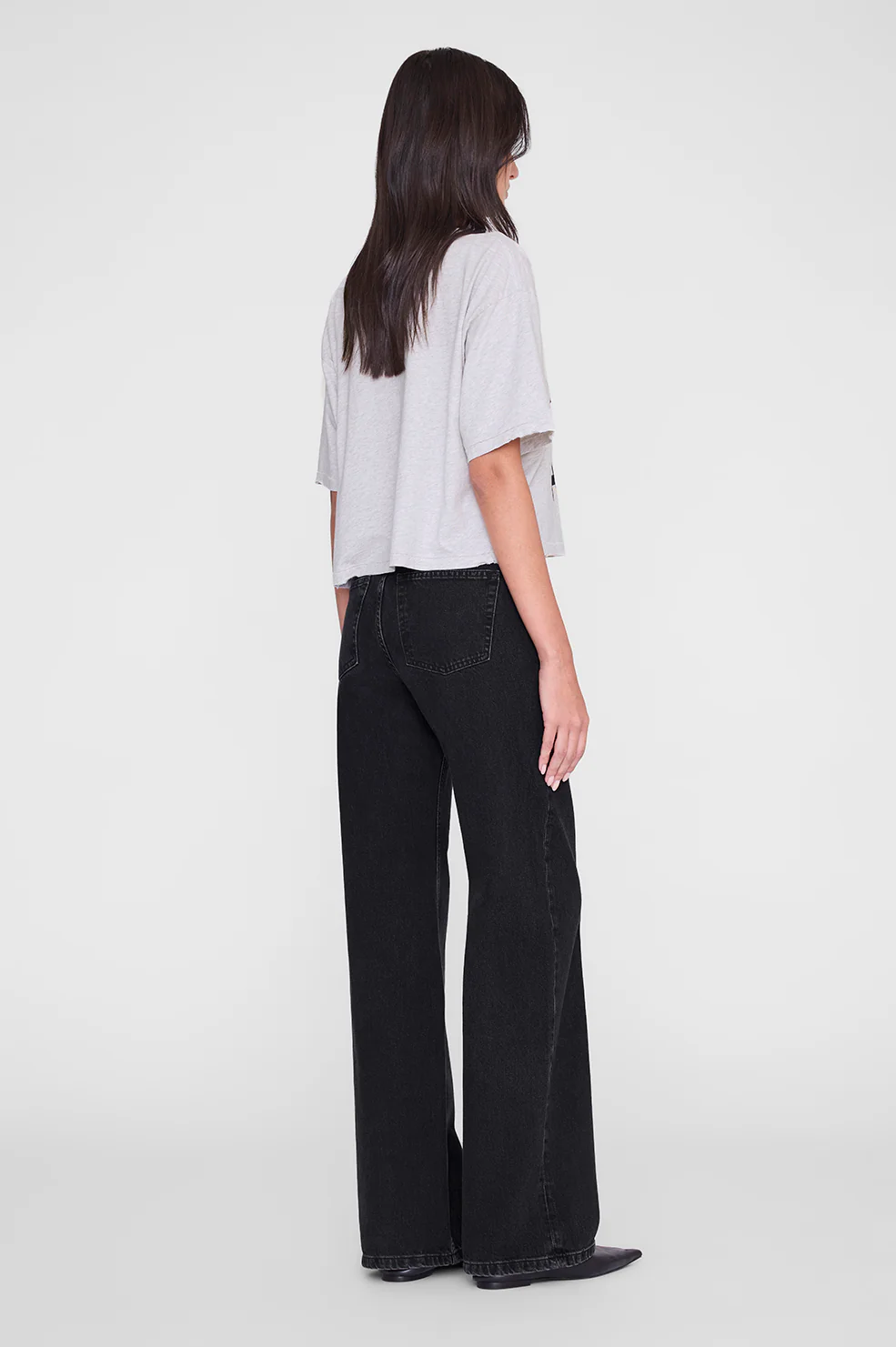 Johnny Cropped Tee - Grey Melange