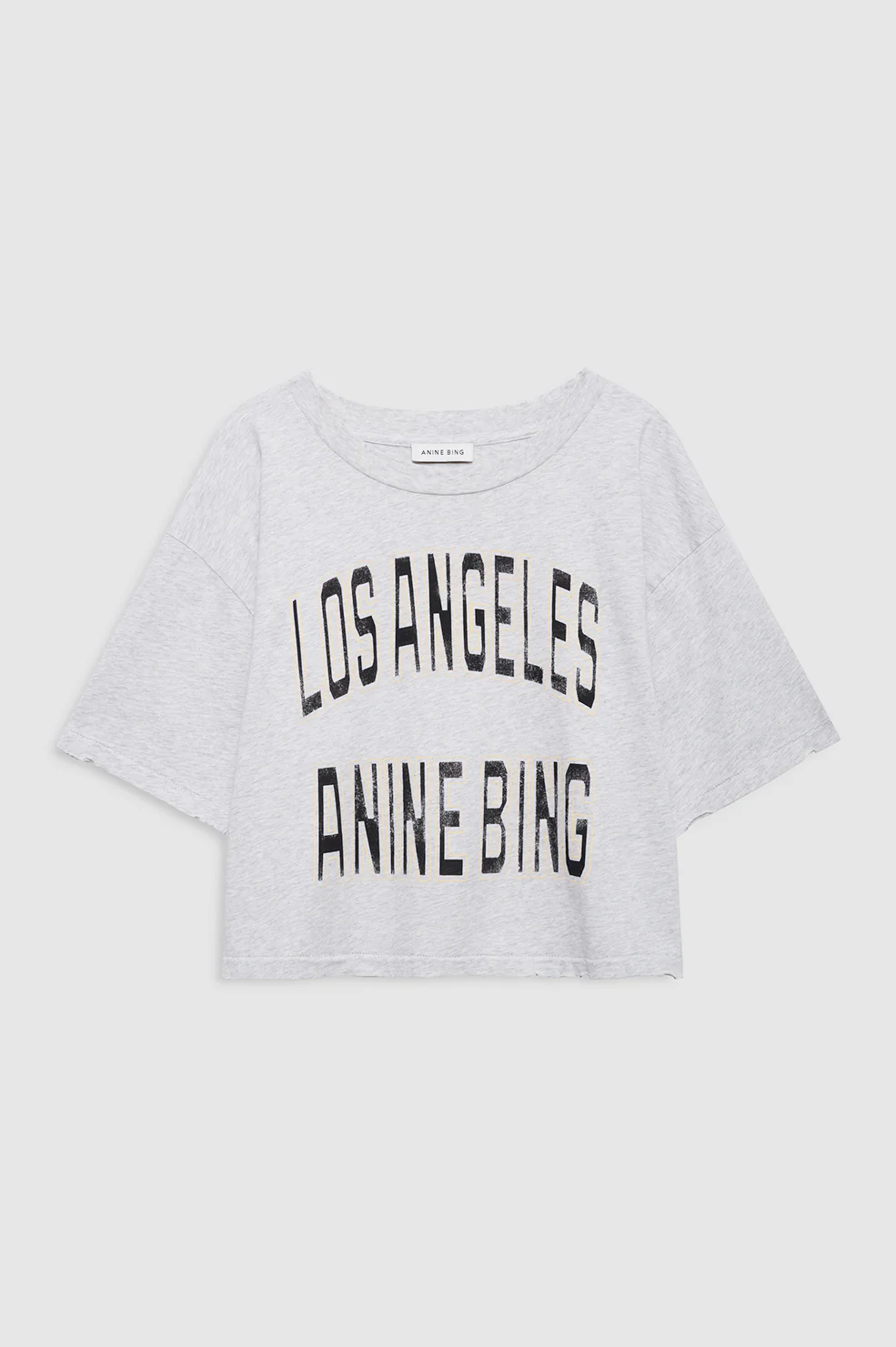 Johnny Cropped Tee - Grey Melange