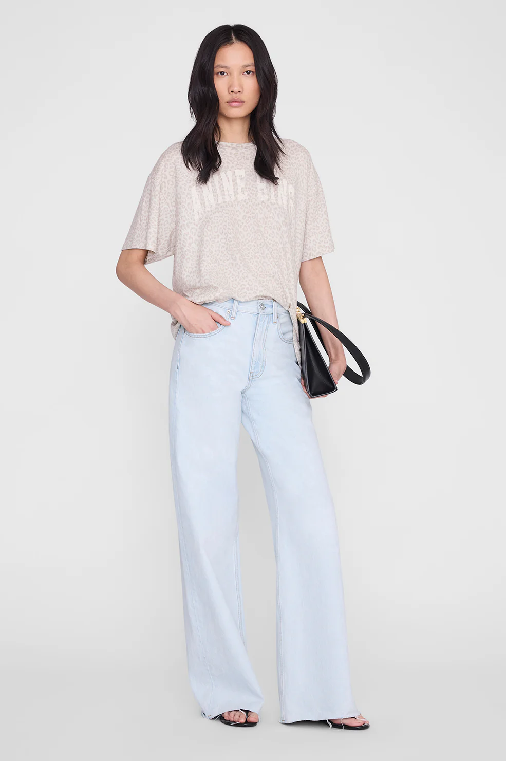 Cade Tee Anine Bing - Washed White Leopard