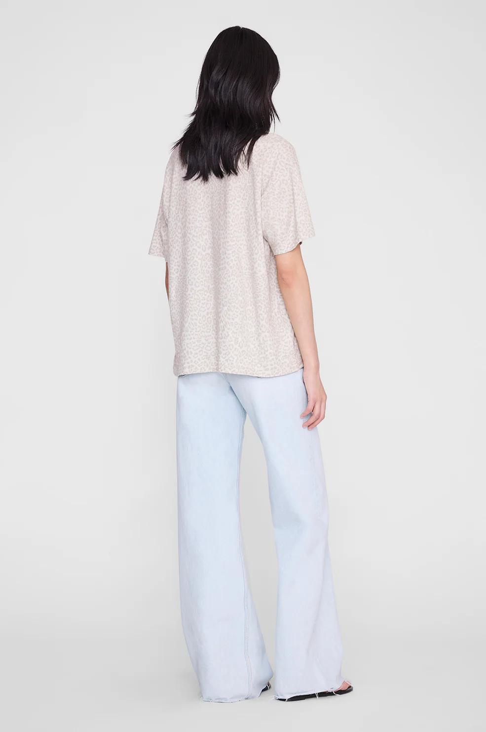 Cade Tee Anine Bing - Washed White Leopard