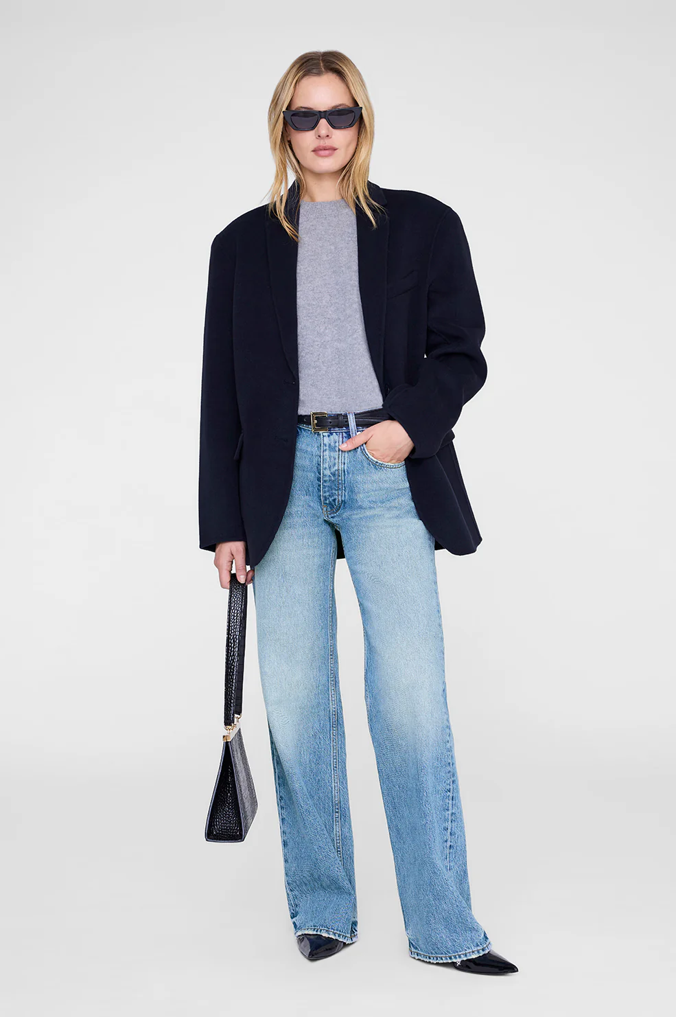 Quinn Blazer - Midnight Blue Cashmere Blend
