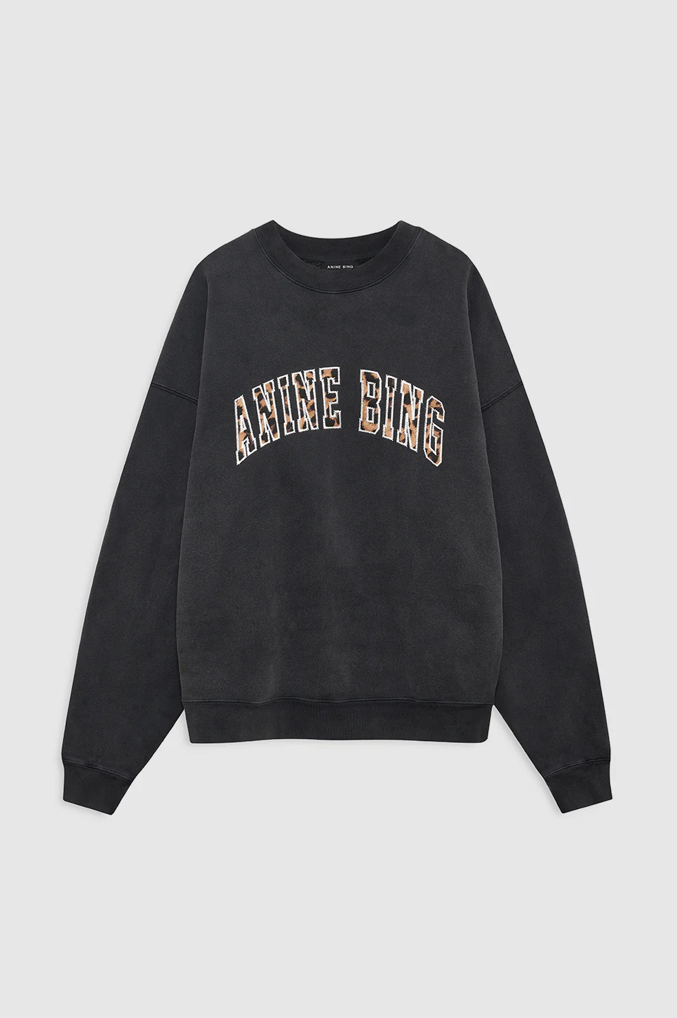 Miles Sweatshirt Anine Bing Leopard - Washed Black