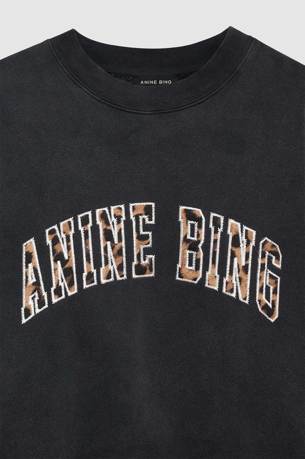Miles Sweatshirt Anine Bing Leopard - Washed Black