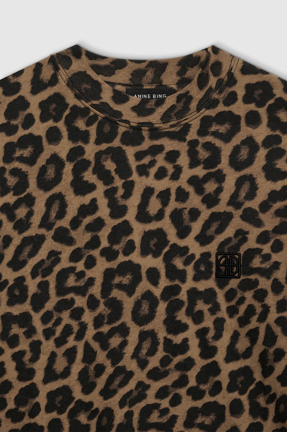 Avi Tee - Black And Brown Leopard