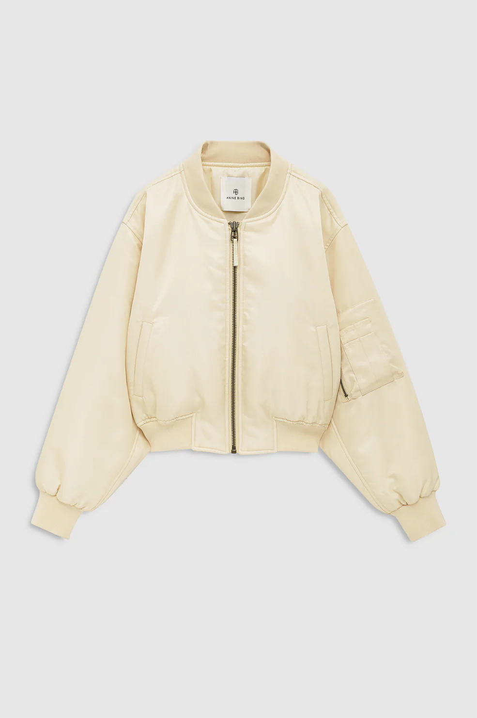 Cropped Leon Bomber - Butter Yellow